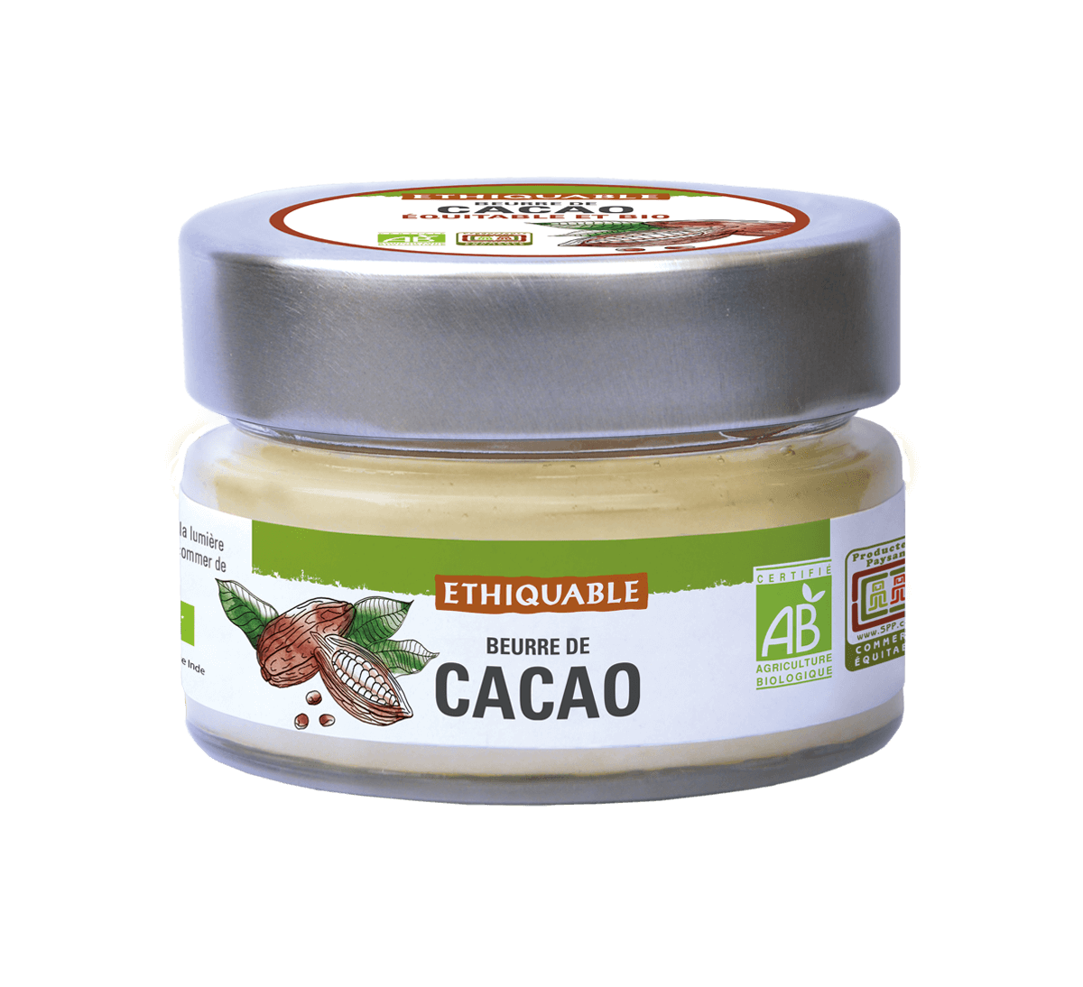 Beurre de cacao bio issu du Commerce Equitable