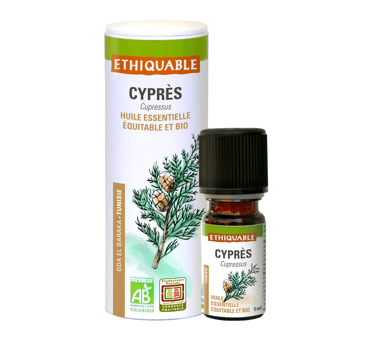 Pure huile essentielle Cyprès biologique et équitable I Terra Etica