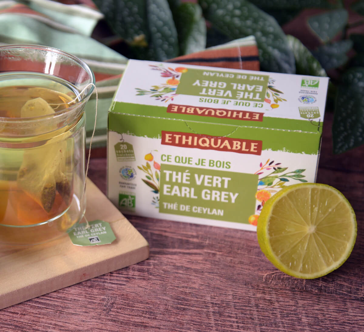 Thé vert Earl Grey Bio équitable Touch organic saveur bergamote