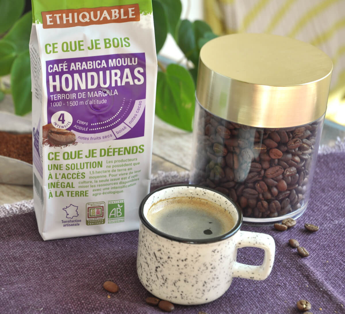 Arabica bio en grains Honduras issu du Commerce Equitable