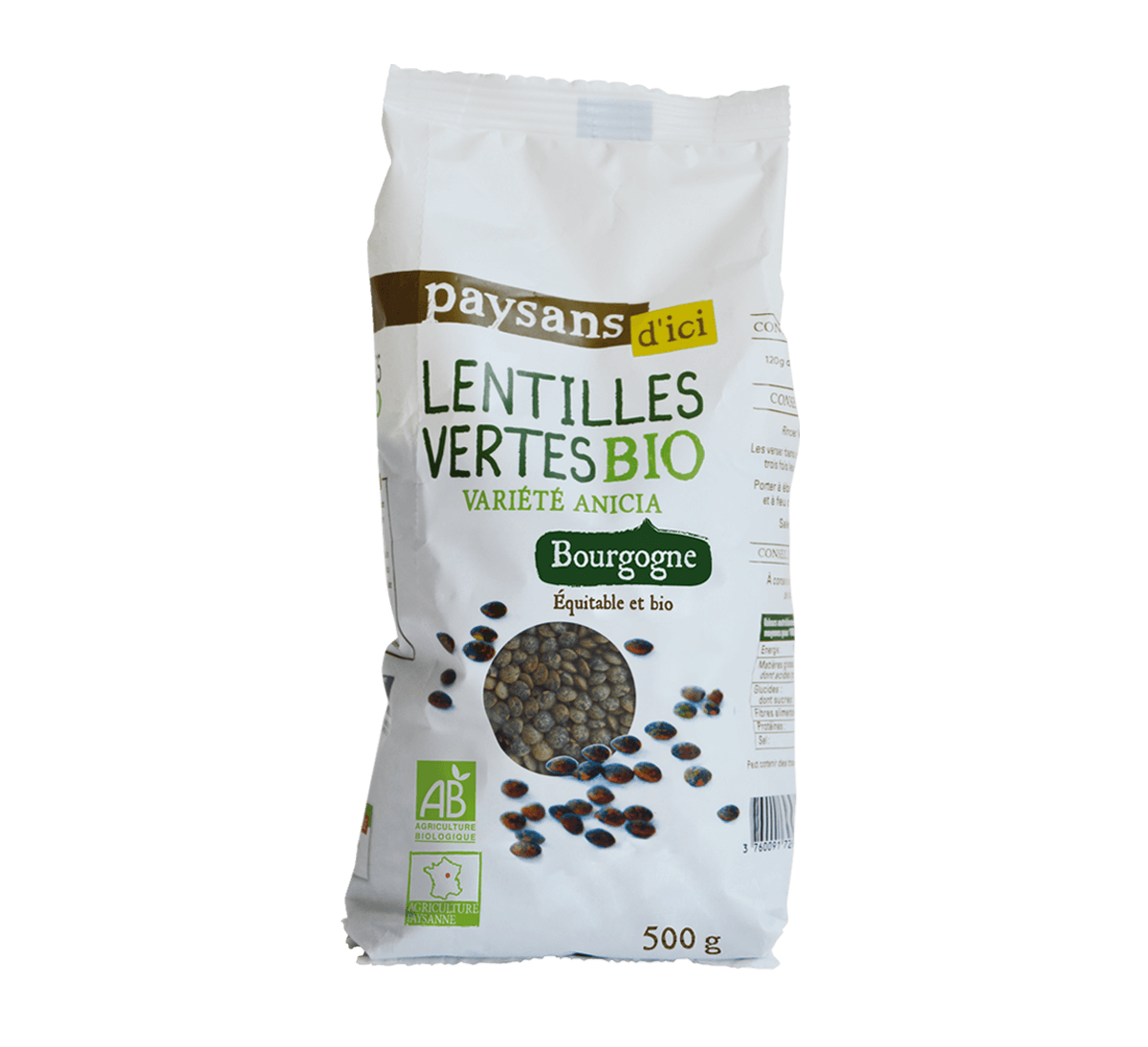 Lentilles bio - Lentilles vertes bio origine Vendée